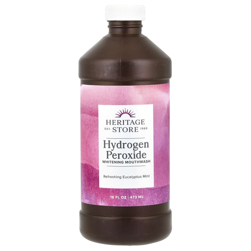 Hydrogen Peroxide Whitening Mouthwash, Refreshing Eucalyptus Mint