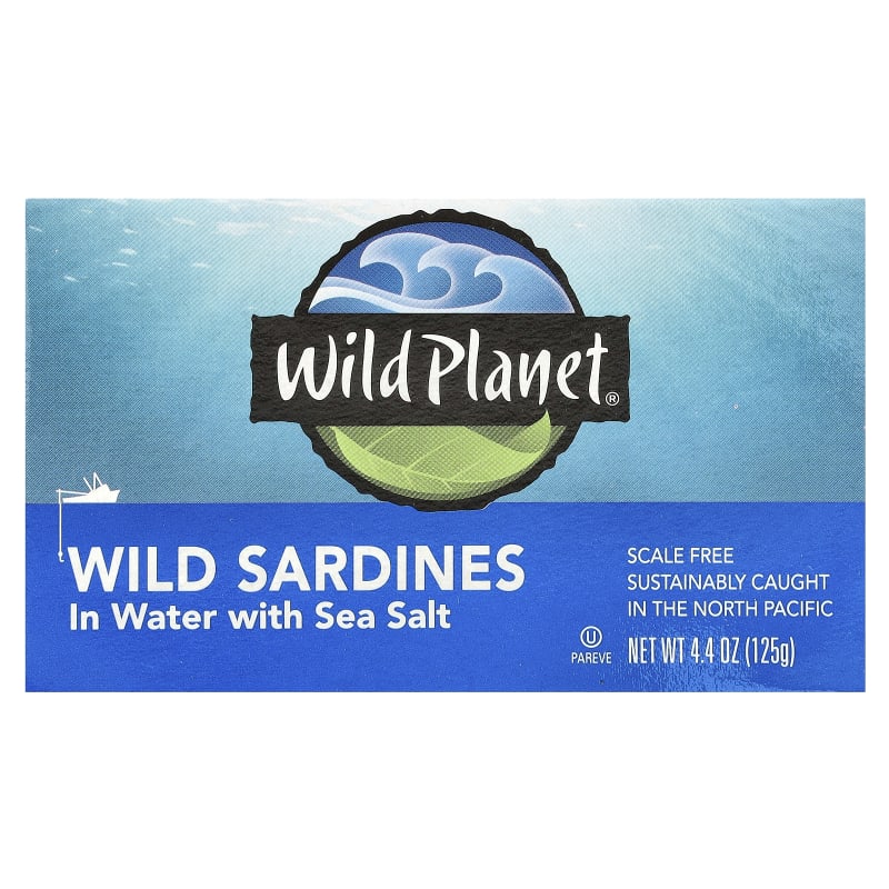 Wild Sardines In Water with Sea Salt