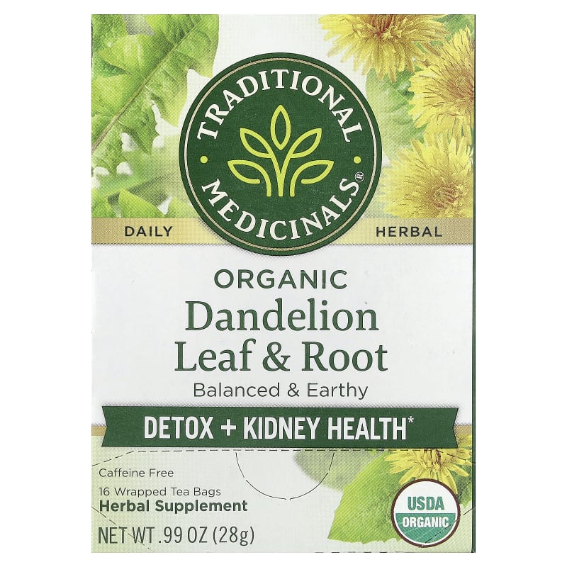 Organic Dandelion Leaf & Root Tea, Caffeine Free, 0.99 oz (28 g)