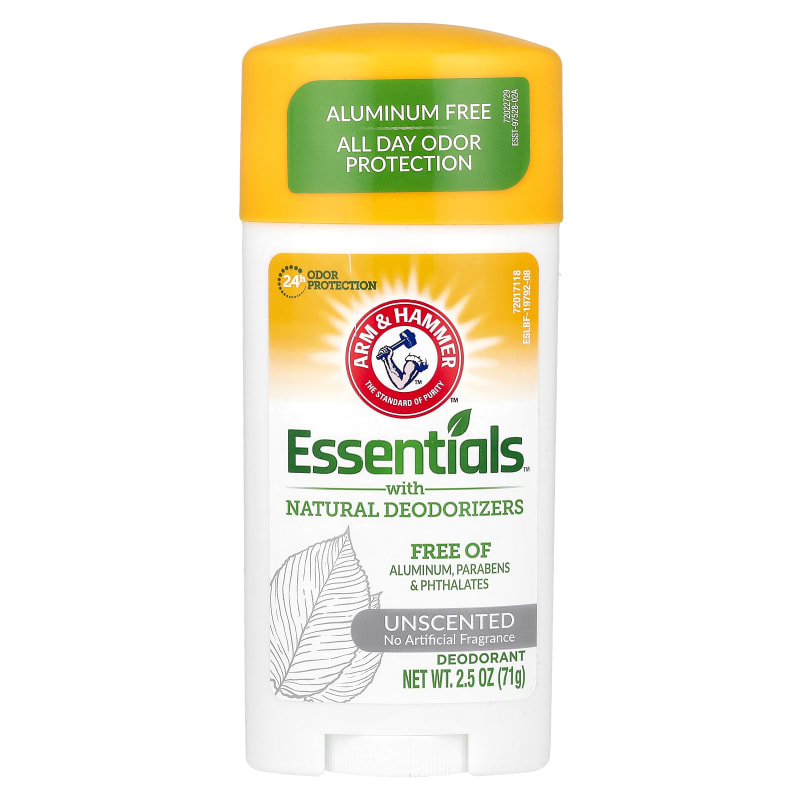 Essentials with Natural Deodorizers, Deodorant, Unscented