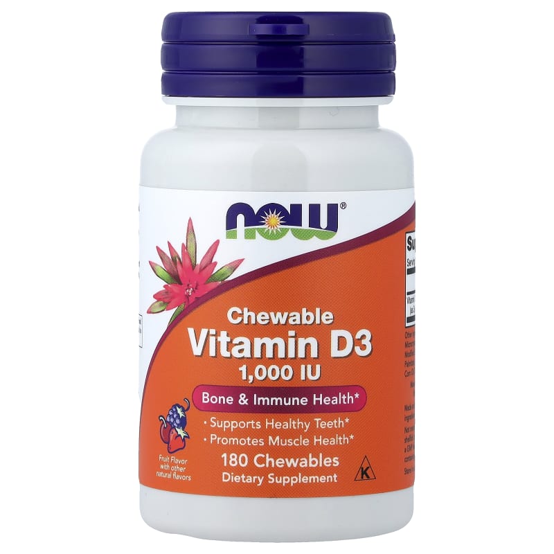 Chewable Vitamin D-3, Fruit, 25 mcg (1,000 IU)