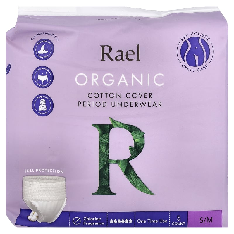 Organic Cotton Cover Period Underwear, S/M