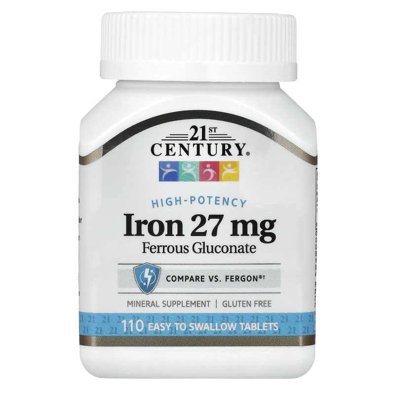 High-Potency Iron, 27 mg, 110 Easy to Swallow Tablets