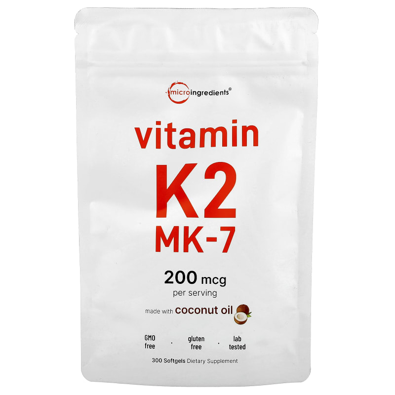 Vitamin K2, MK-7, 200 mcg