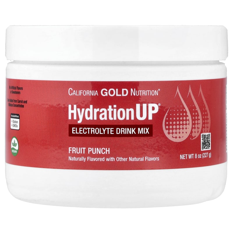 HydrationUP®, Electrolyte Drink Mix with Calcium, Potassium, Vitamin C, and Vitamin E, Fruit Punch