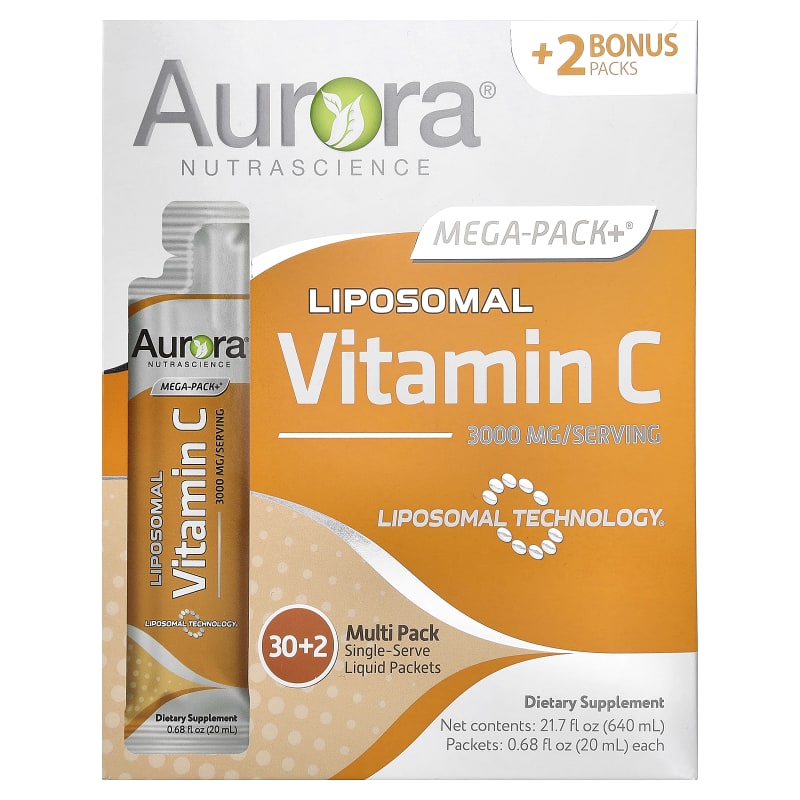 Mega-Pack+®, Liposomal Vitamin C, 0.68 fl oz (20 ml) Each