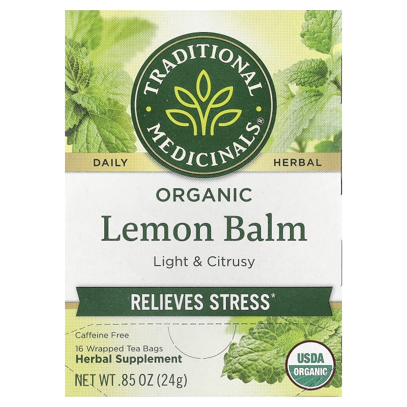 Organic Lemon Balm, Caffeine Free, 0.85 oz (24 g)