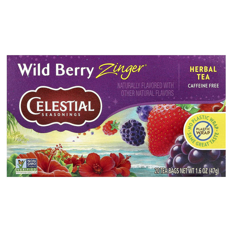 Herbal Tea, Wild Berry Zinger®, Caffeine Free, 1.6 oz (47 g)