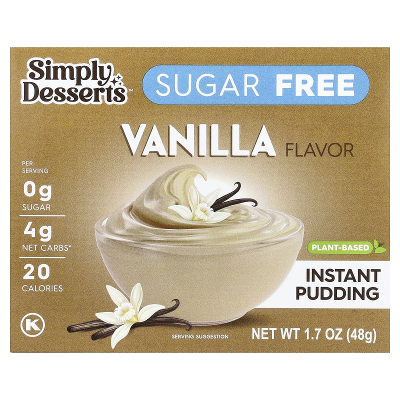 Plant-Based Instant Pudding, Sugar Free, Vanilla