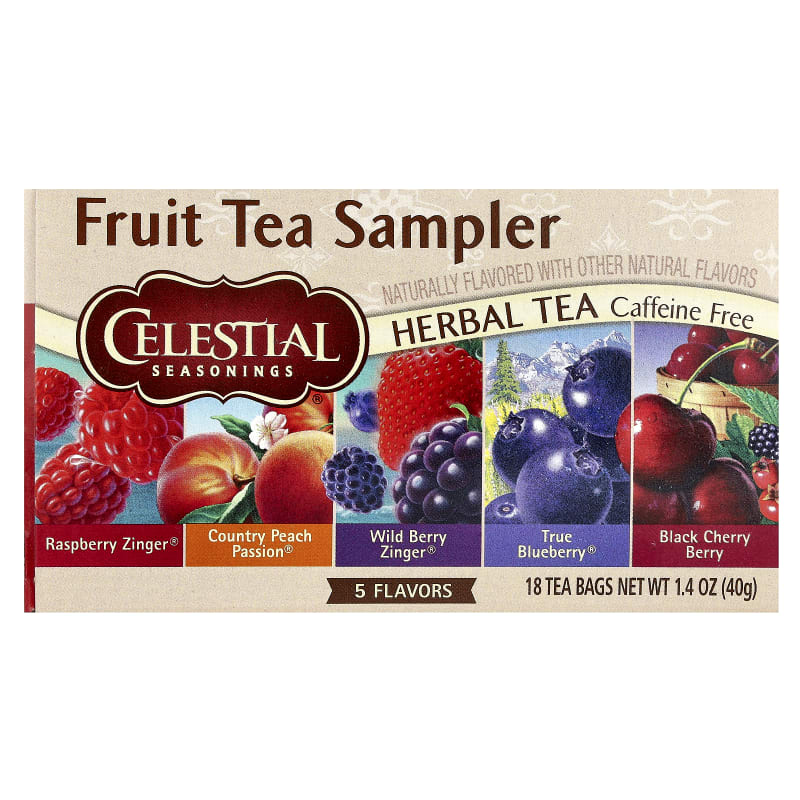 Fruit Tea Sampler, 5 Flavors, Caffeine Free, 1.4 oz (40 g)