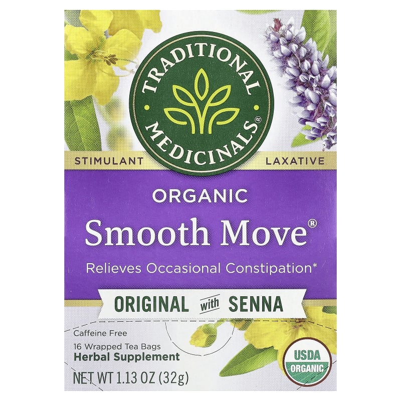 Organic Smooth Move®, Original with Senna, Caffeine Free, 1.13 oz (32 g)