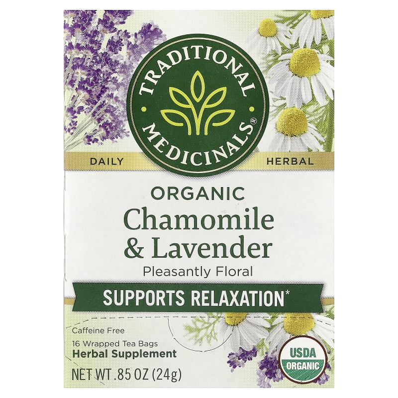 Organic Chamomile & Lavender, Caffeine Free, 0.85 oz (24 g)