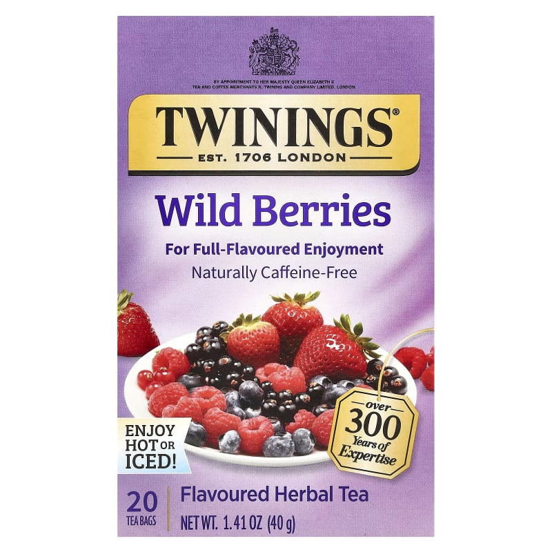 Flavored Herbal Tea, Wild Berries, Caffeine Free, 1.41 oz (40 g)