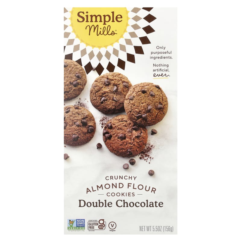 Crunchy Almond Flour Cookies, Double Chocolate