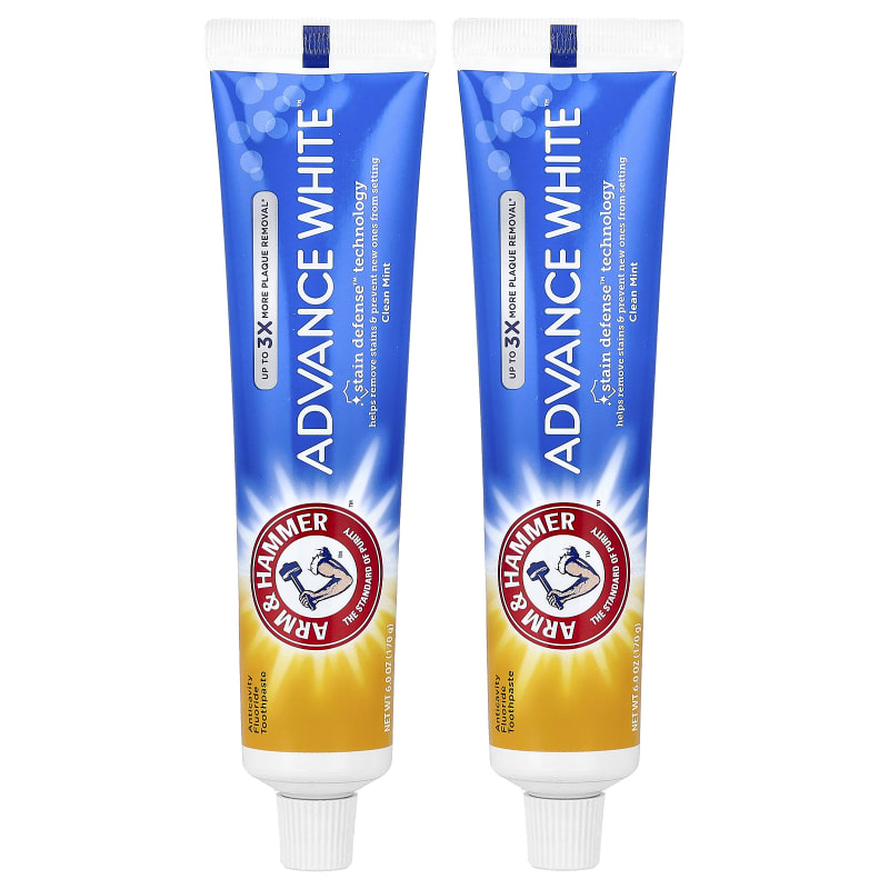 Advance White™, Anticavity Fluoride Toothpaste, Clean Mint, Twin Pack, 6 oz (170 g) Each