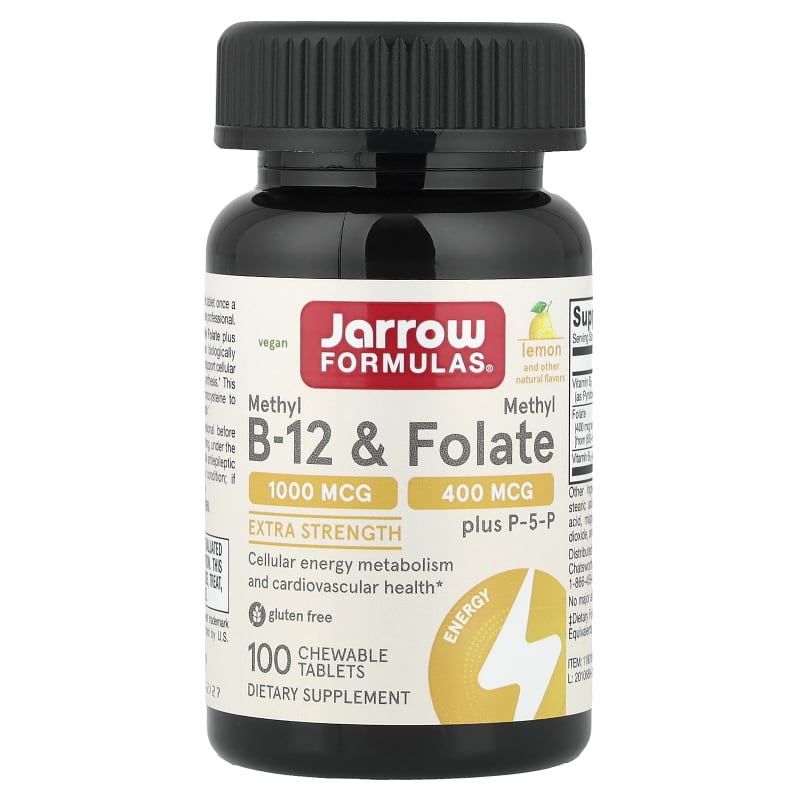 Vegan Methyl B-12 & Methyl Folate, Lemon