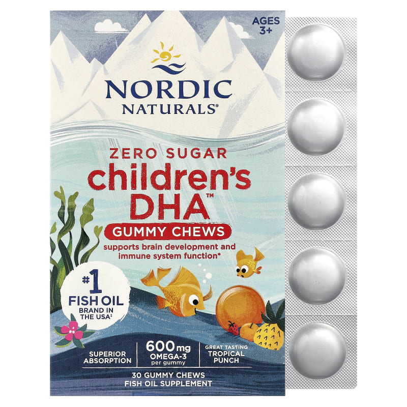 Children's DHA™ Gummy Chews, Ages 3+, Tropical Punch