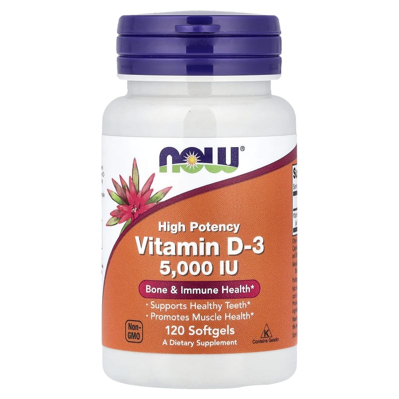Vitamin D-3, High Potency, 125 mcg (5,000 IU)