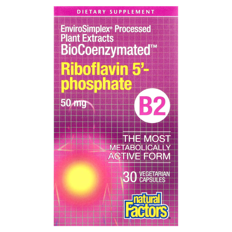 BioCoenzymated™, B2, Riboflavin 5'-Phosphate, 50 mg