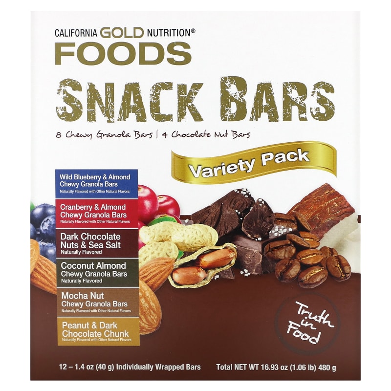Foods, Variety Pack Snack Bars, 1.4 oz (40 g) Each