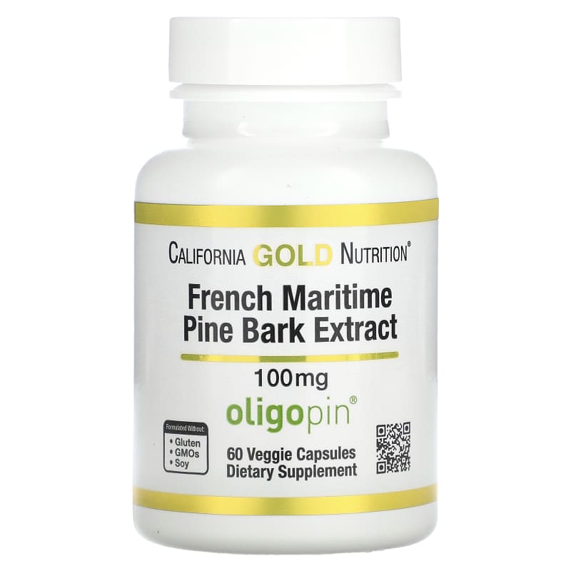 French Maritime Pine Bark Extract, Oligopin, 100 mg